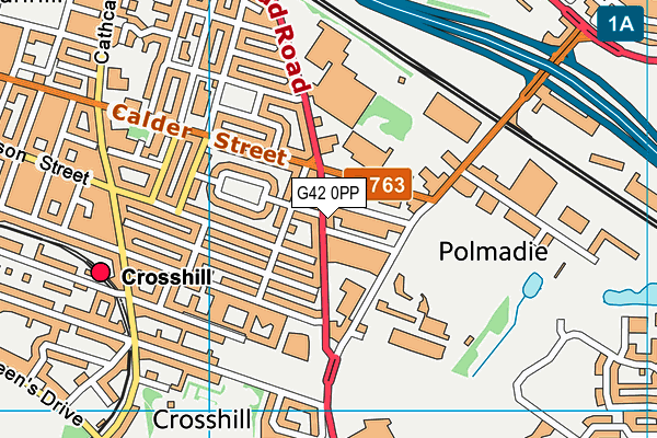 G42 0PP map - OS VectorMap District (Ordnance Survey)