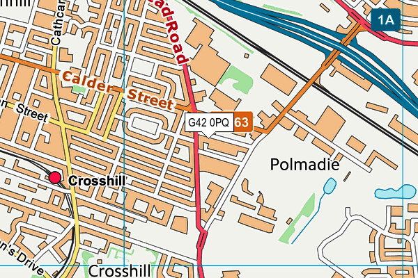 G42 0PQ map - OS VectorMap District (Ordnance Survey)