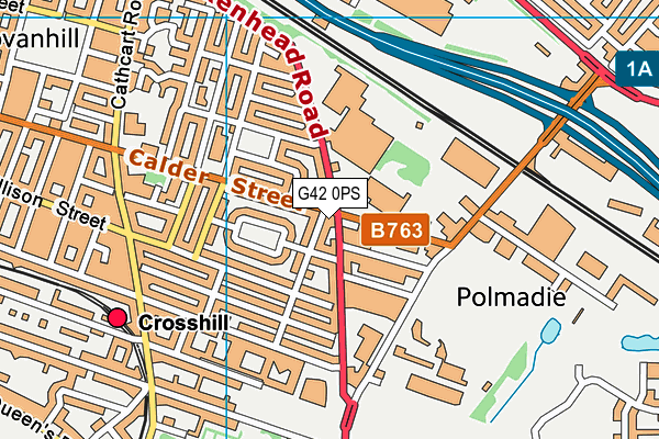 G42 0PS map - OS VectorMap District (Ordnance Survey)