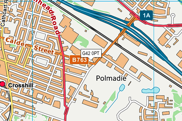 G42 0PT map - OS VectorMap District (Ordnance Survey)