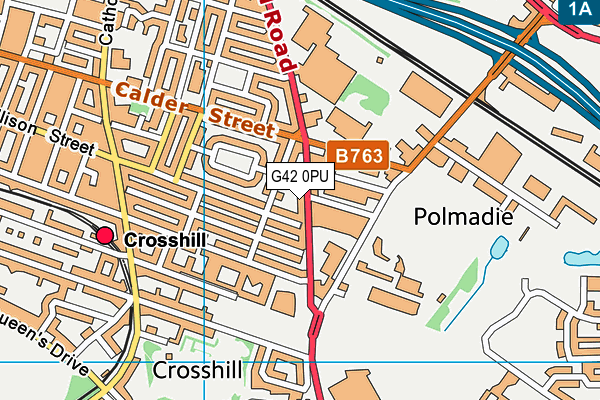 G42 0PU map - OS VectorMap District (Ordnance Survey)