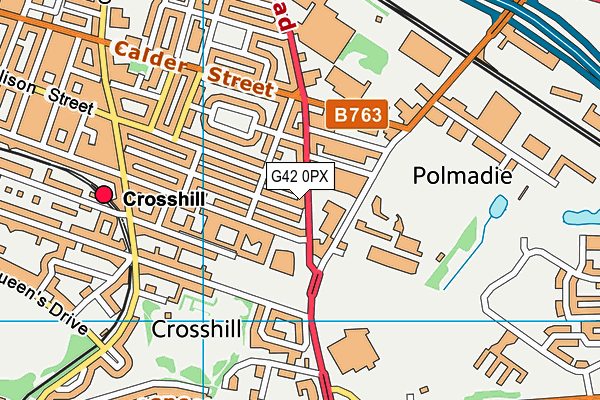 G42 0PX map - OS VectorMap District (Ordnance Survey)