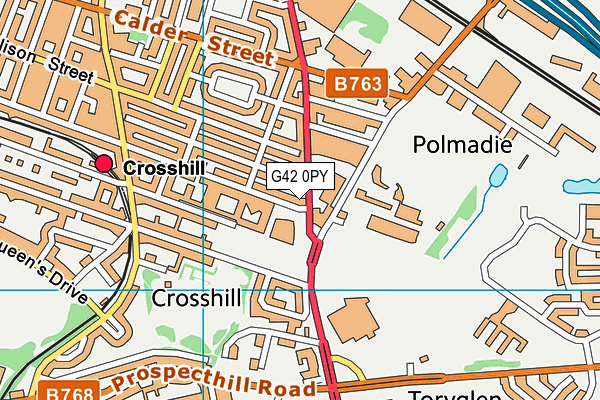 G42 0PY map - OS VectorMap District (Ordnance Survey)