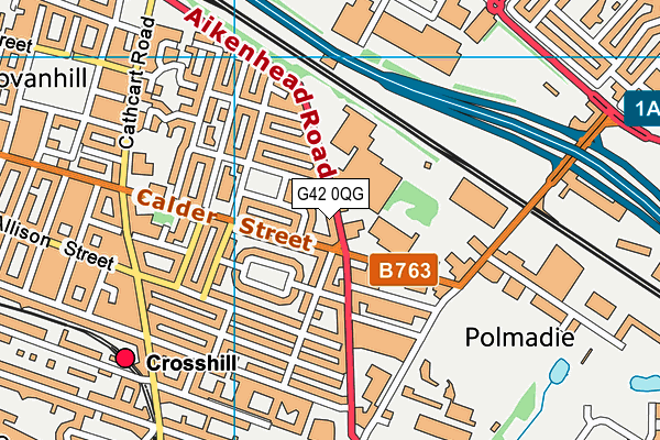 G42 0QG map - OS VectorMap District (Ordnance Survey)