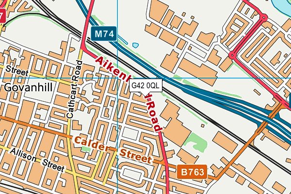 G42 0QL map - OS VectorMap District (Ordnance Survey)