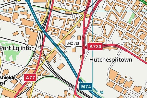 G42 7BH map - OS VectorMap District (Ordnance Survey)
