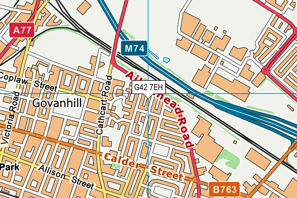 G42 7EH map - OS VectorMap District (Ordnance Survey)