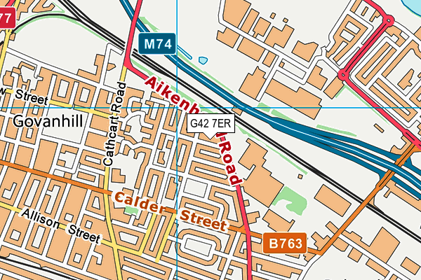 G42 7ER map - OS VectorMap District (Ordnance Survey)