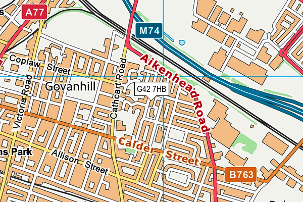 G42 7HB map - OS VectorMap District (Ordnance Survey)