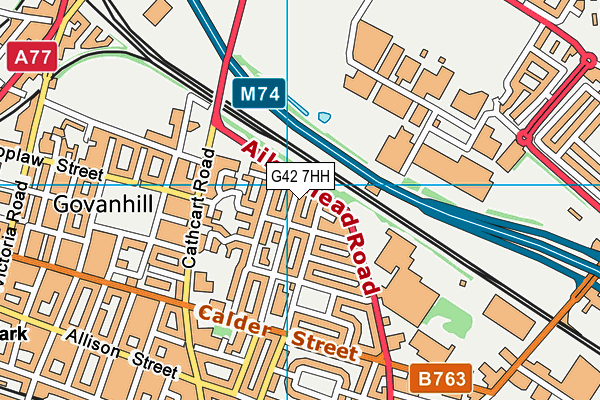 G42 7HH map - OS VectorMap District (Ordnance Survey)