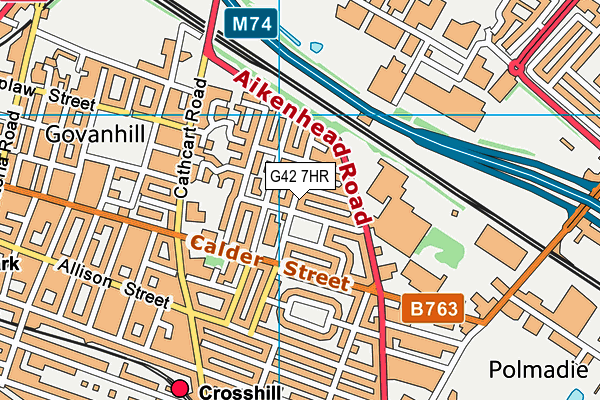 G42 7HR map - OS VectorMap District (Ordnance Survey)