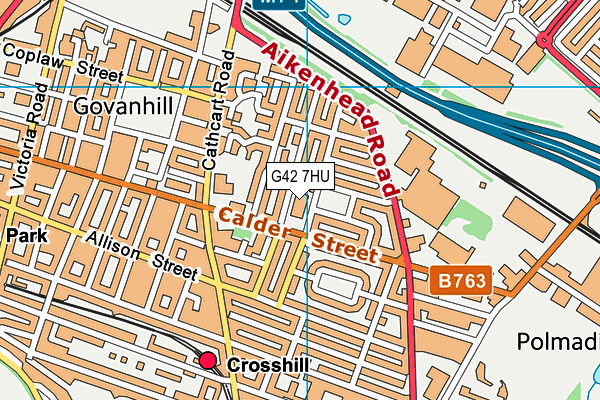 G42 7HU map - OS VectorMap District (Ordnance Survey)