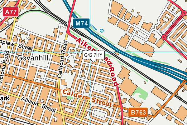 G42 7HY map - OS VectorMap District (Ordnance Survey)