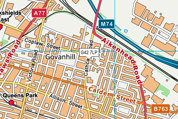G42 7LP map - OS VectorMap District (Ordnance Survey)