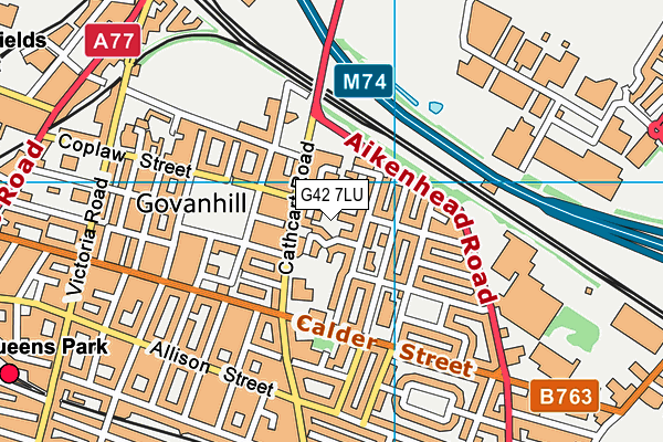 G42 7LU map - OS VectorMap District (Ordnance Survey)