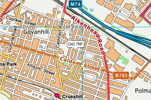 G42 7NF map - OS VectorMap District (Ordnance Survey)