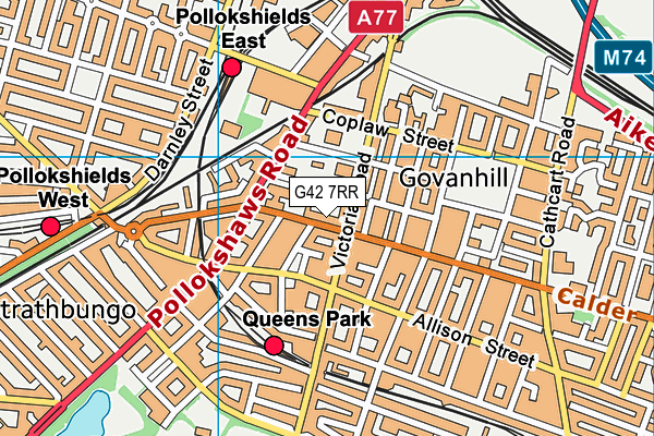 G42 7RR map - OS VectorMap District (Ordnance Survey)