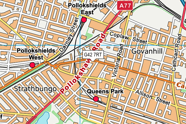G42 7RT map - OS VectorMap District (Ordnance Survey)