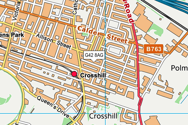 G42 8AG map - OS VectorMap District (Ordnance Survey)