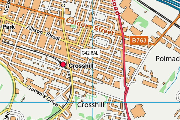 G42 8AL map - OS VectorMap District (Ordnance Survey)