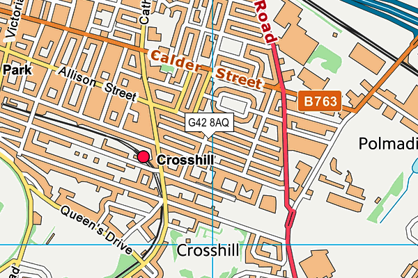 G42 8AQ map - OS VectorMap District (Ordnance Survey)