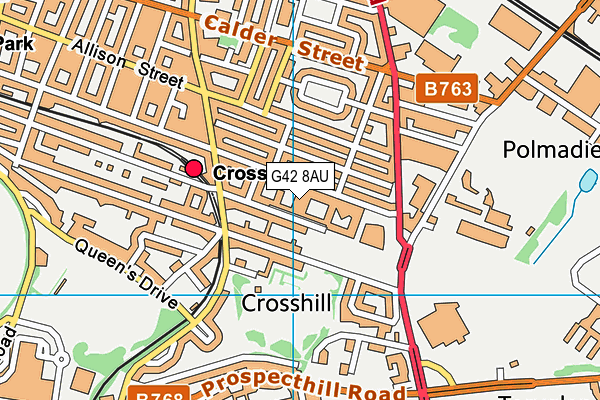 G42 8AU map - OS VectorMap District (Ordnance Survey)