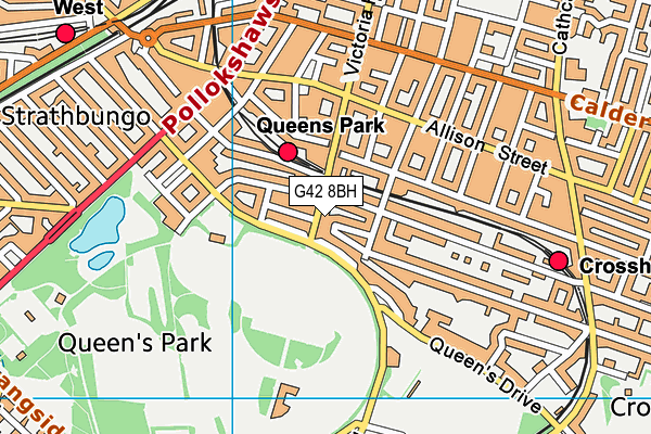 G42 8BH map - OS VectorMap District (Ordnance Survey)