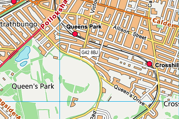 G42 8BJ map - OS VectorMap District (Ordnance Survey)