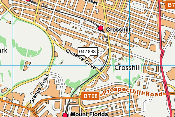 G42 8BS map - OS VectorMap District (Ordnance Survey)