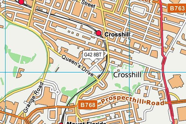 G42 8BT map - OS VectorMap District (Ordnance Survey)