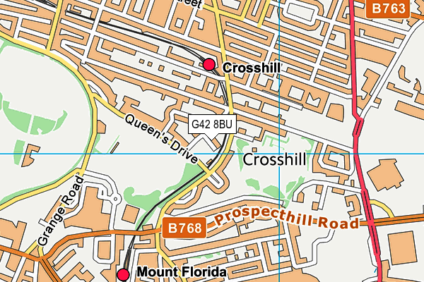 G42 8BU map - OS VectorMap District (Ordnance Survey)