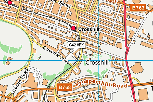 G42 8BX map - OS VectorMap District (Ordnance Survey)