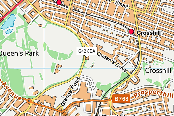 G42 8DA map - OS VectorMap District (Ordnance Survey)