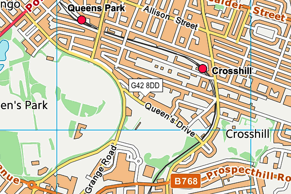 G42 8DD map - OS VectorMap District (Ordnance Survey)