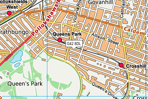 G42 8DL map - OS VectorMap District (Ordnance Survey)