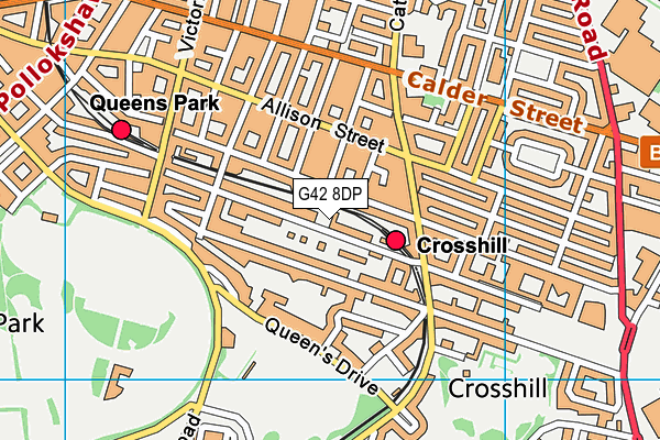 G42 8DP map - OS VectorMap District (Ordnance Survey)