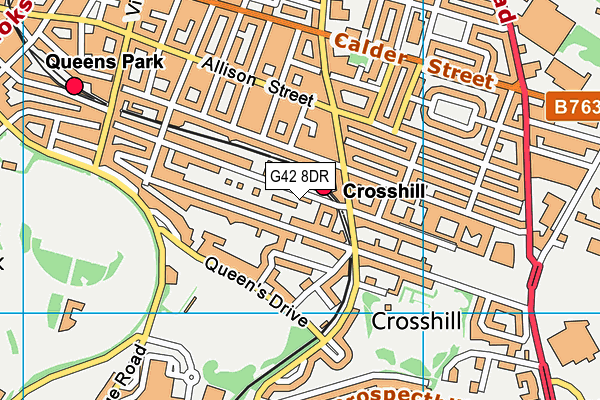 G42 8DR map - OS VectorMap District (Ordnance Survey)