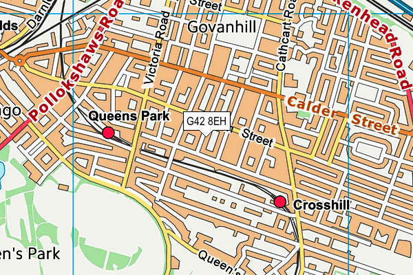 G42 8EH map - OS VectorMap District (Ordnance Survey)