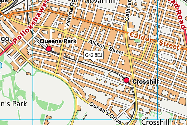 G42 8EJ map - OS VectorMap District (Ordnance Survey)