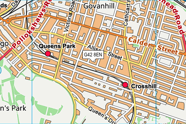 G42 8EN map - OS VectorMap District (Ordnance Survey)