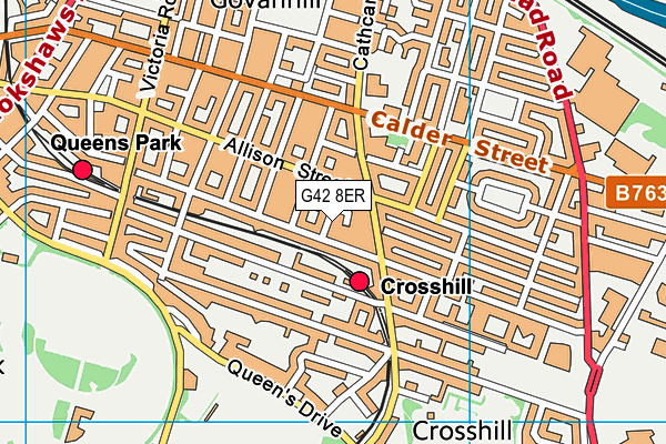 G42 8ER map - OS VectorMap District (Ordnance Survey)