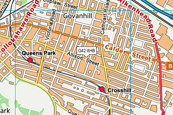 G42 8HB map - OS VectorMap District (Ordnance Survey)