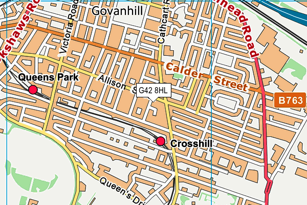 G42 8HL map - OS VectorMap District (Ordnance Survey)