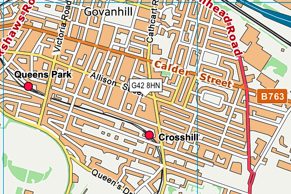 G42 8HN map - OS VectorMap District (Ordnance Survey)