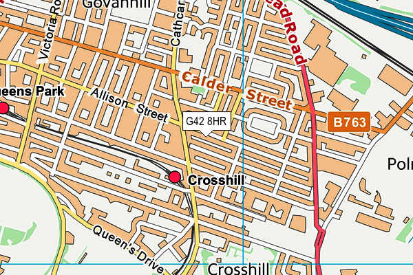 G42 8HR map - OS VectorMap District (Ordnance Survey)