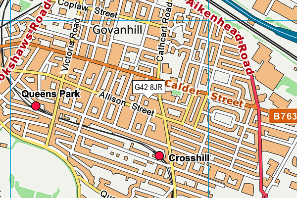 G42 8JR map - OS VectorMap District (Ordnance Survey)