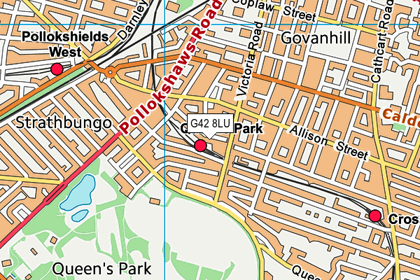 G42 8LU map - OS VectorMap District (Ordnance Survey)