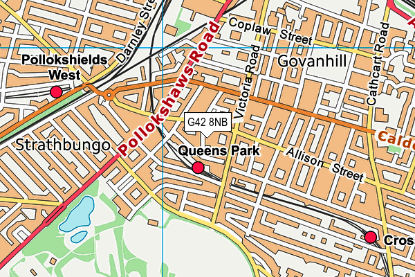 G42 8NB map - OS VectorMap District (Ordnance Survey)