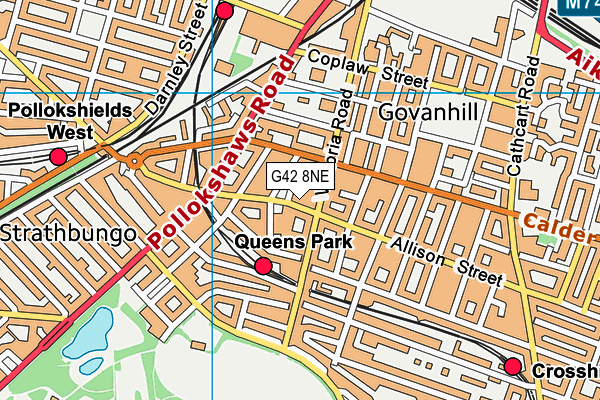 G42 8NE map - OS VectorMap District (Ordnance Survey)