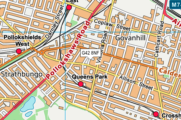 G42 8NF map - OS VectorMap District (Ordnance Survey)
